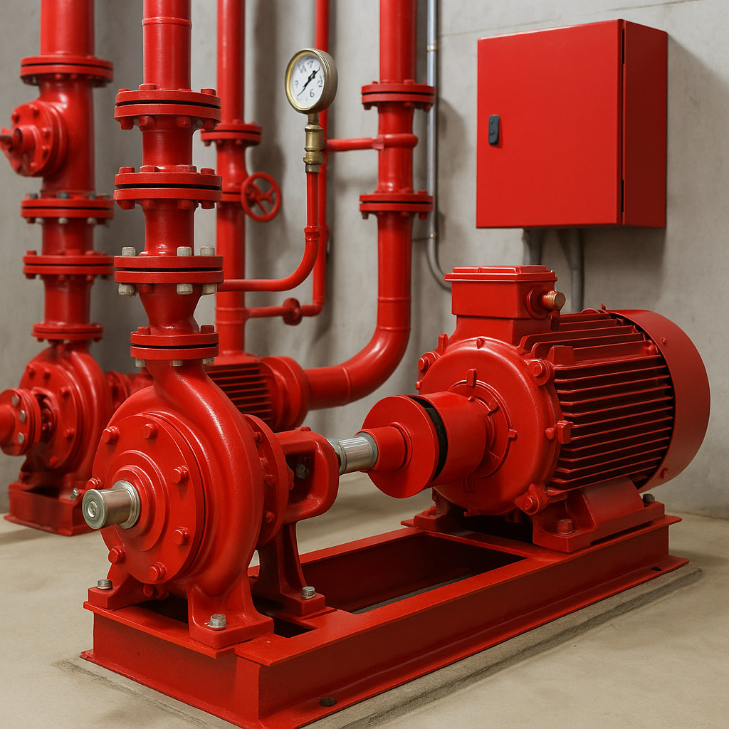 مضخات الحريق والأنابيب