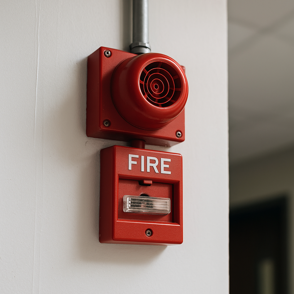 تركيب أجهزة التنبيه الصوتية والضوئية